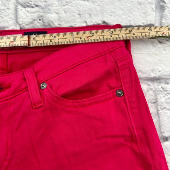 AG ADRIANO‎ GOLDSCHMIED The Stilt Cigarette Slim Fit Jeans 25R Pink Mid Rise - Picture 7 of 10